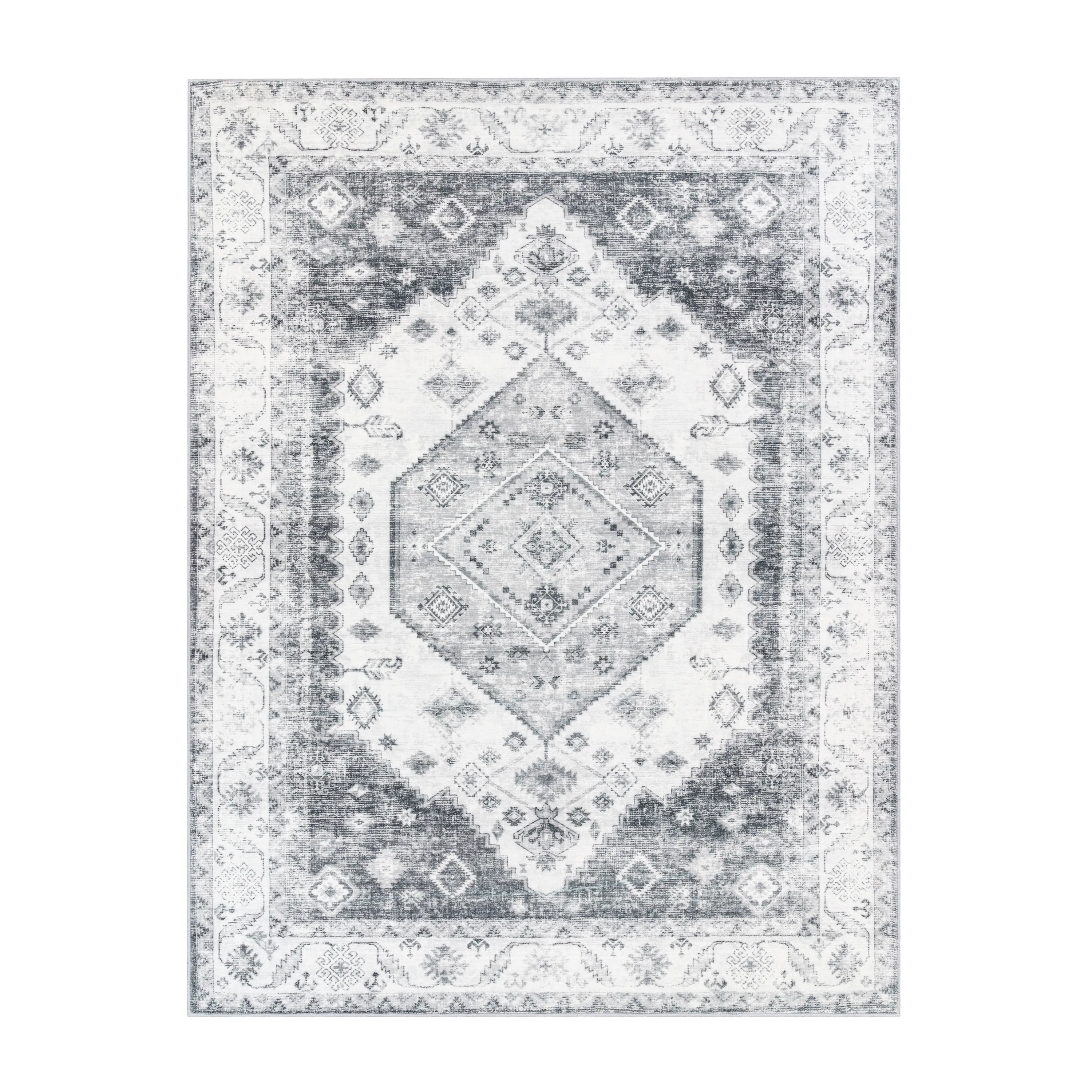 Cambria Washable Rug - Grey