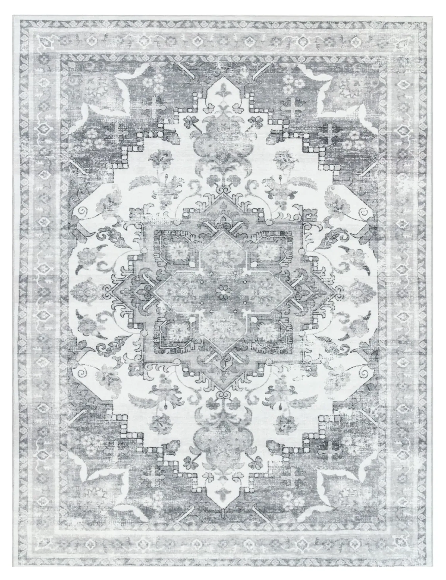 Cambria Washable Rug - Grey