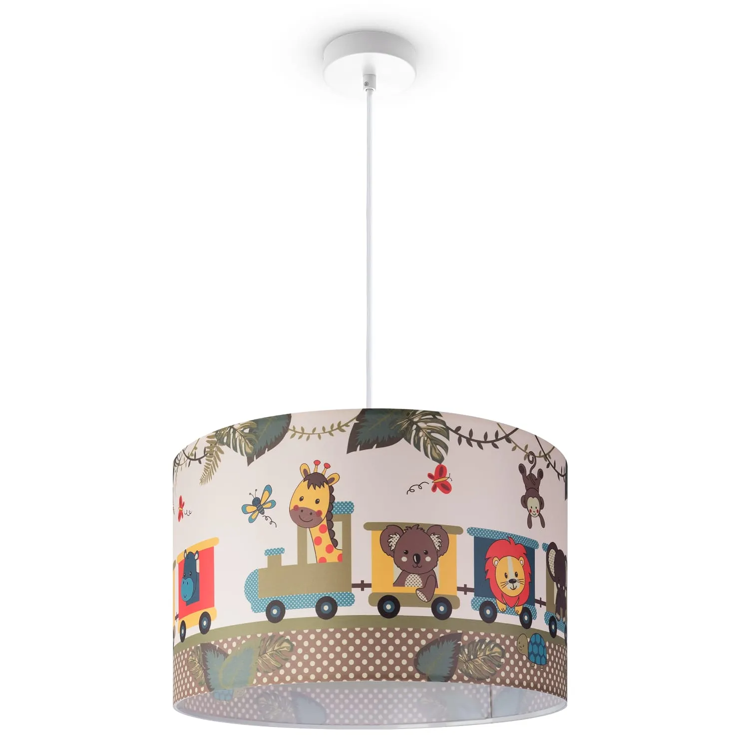 Diamora Pendant Light - Light Green, Fabric