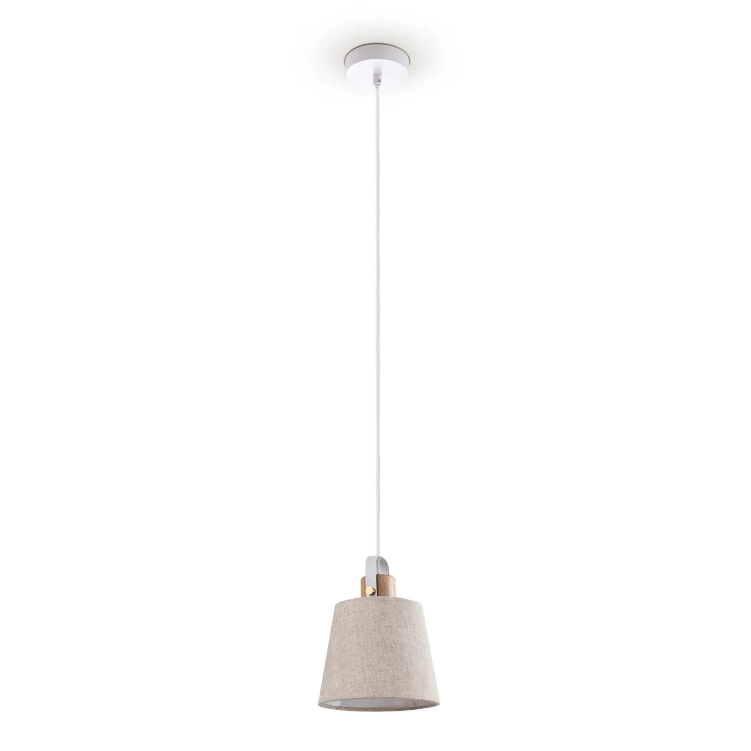 Diaz Pendant Light - Cream White, Steel
