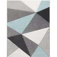 Dilara Geometric Rug - Turquoise