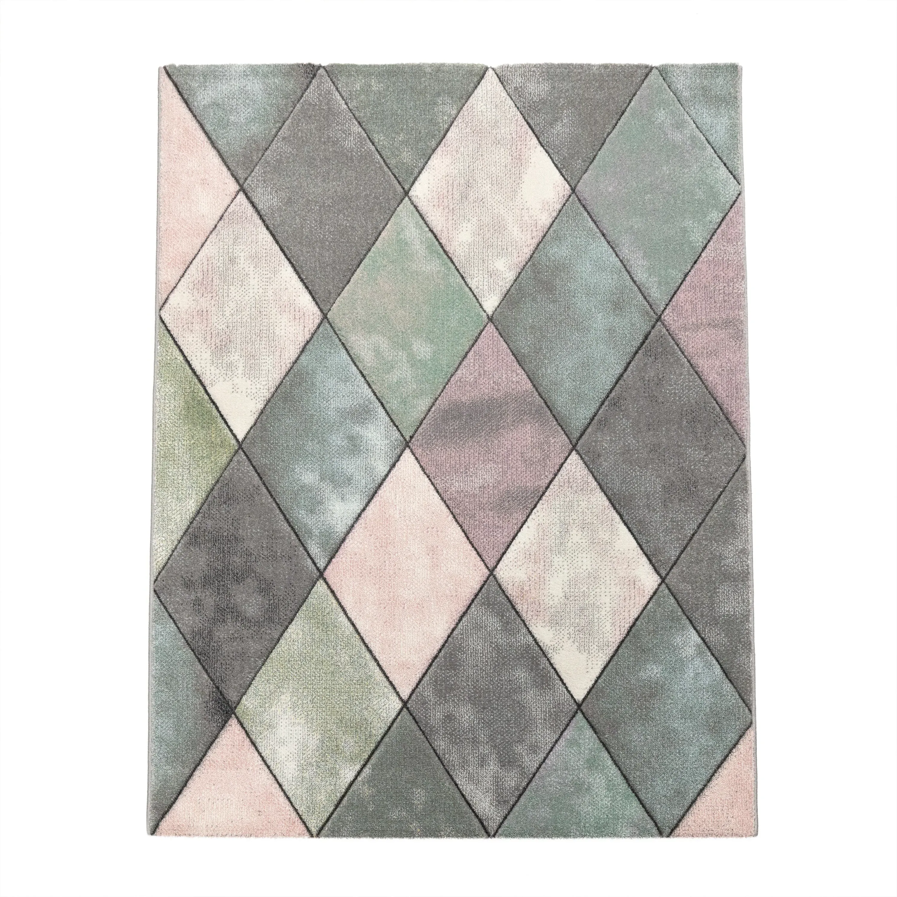 Dilara Short Pile Rug with Contour Cut - Multicolored product