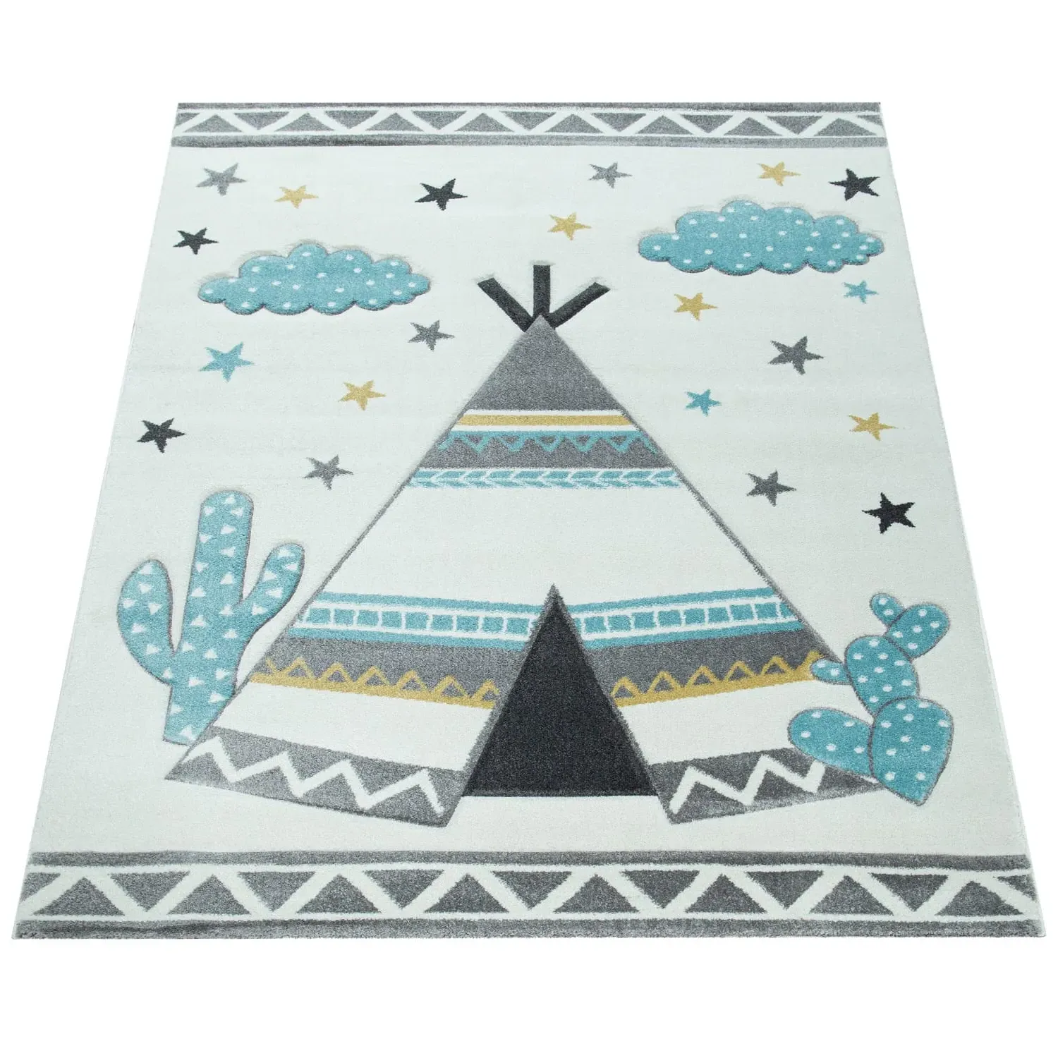 Elara Kids Rug with Contour Cut - Beige product
