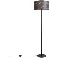 Elio Floor Lamp - Black, Fabric