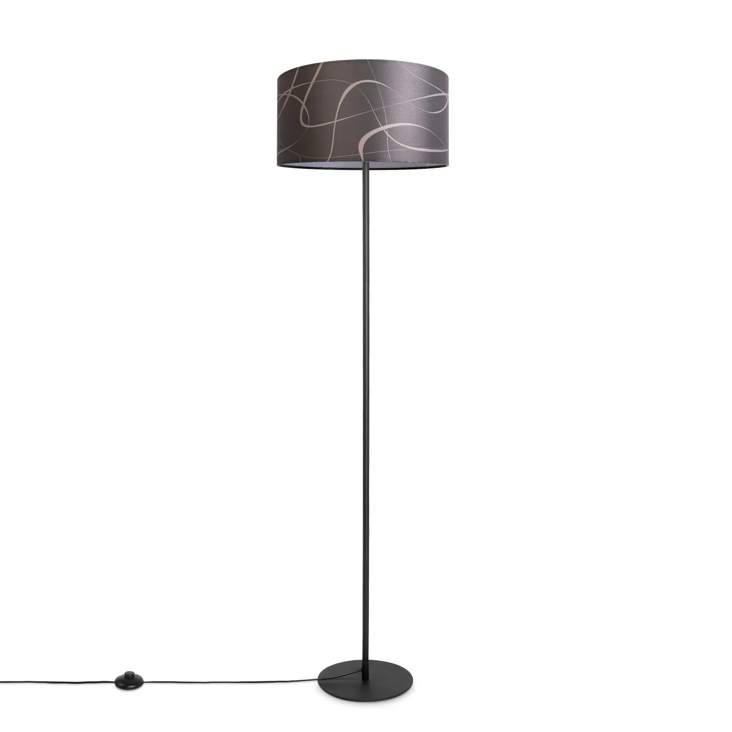 Elio Floor Lamp - Black, Fabric image