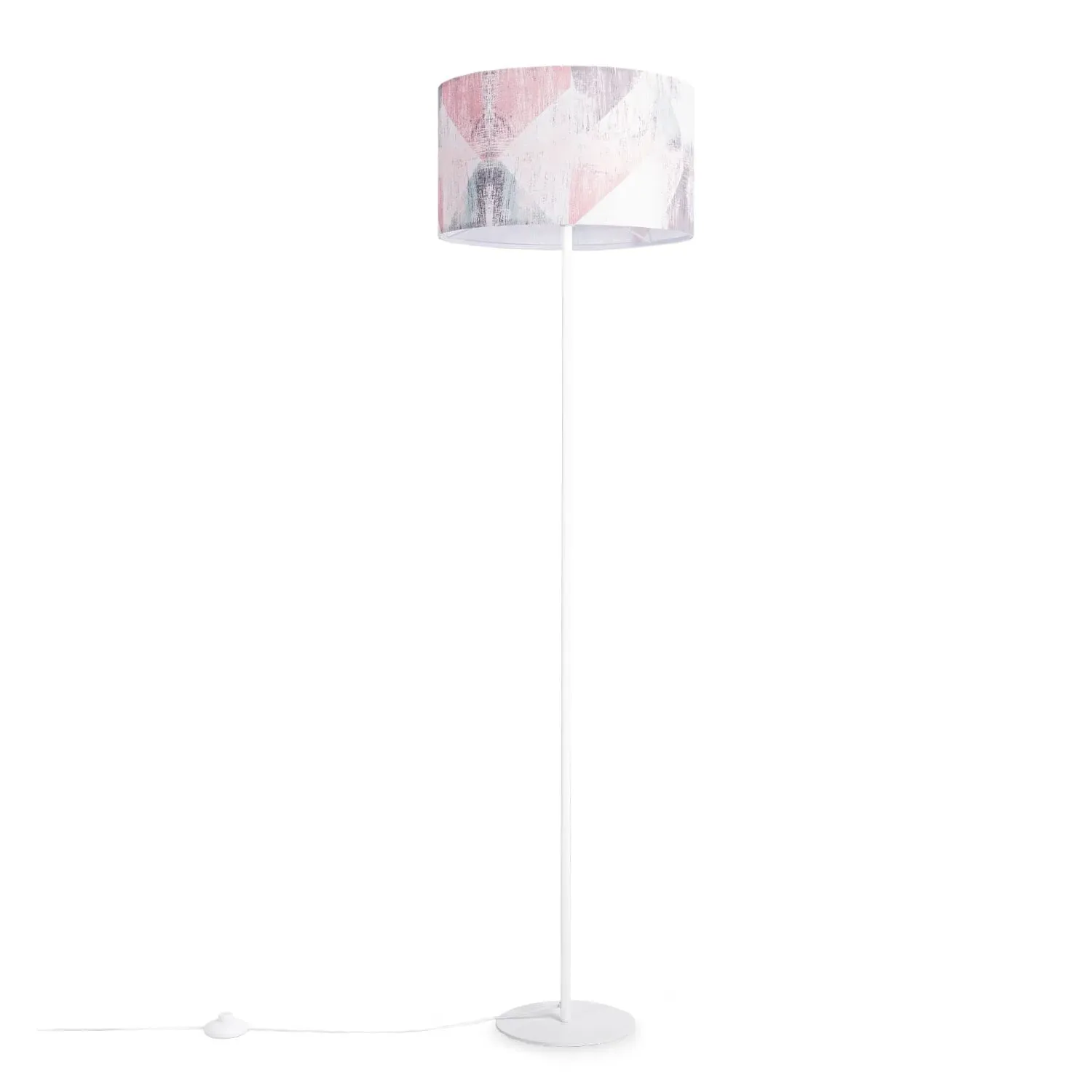 Elio Floor Lamp - Cream, Fabric