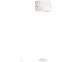 Elio Floor Lamp - Light Green, Fabric