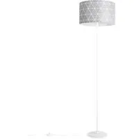 Elio Floor Lamp - Light Grey, Fabric