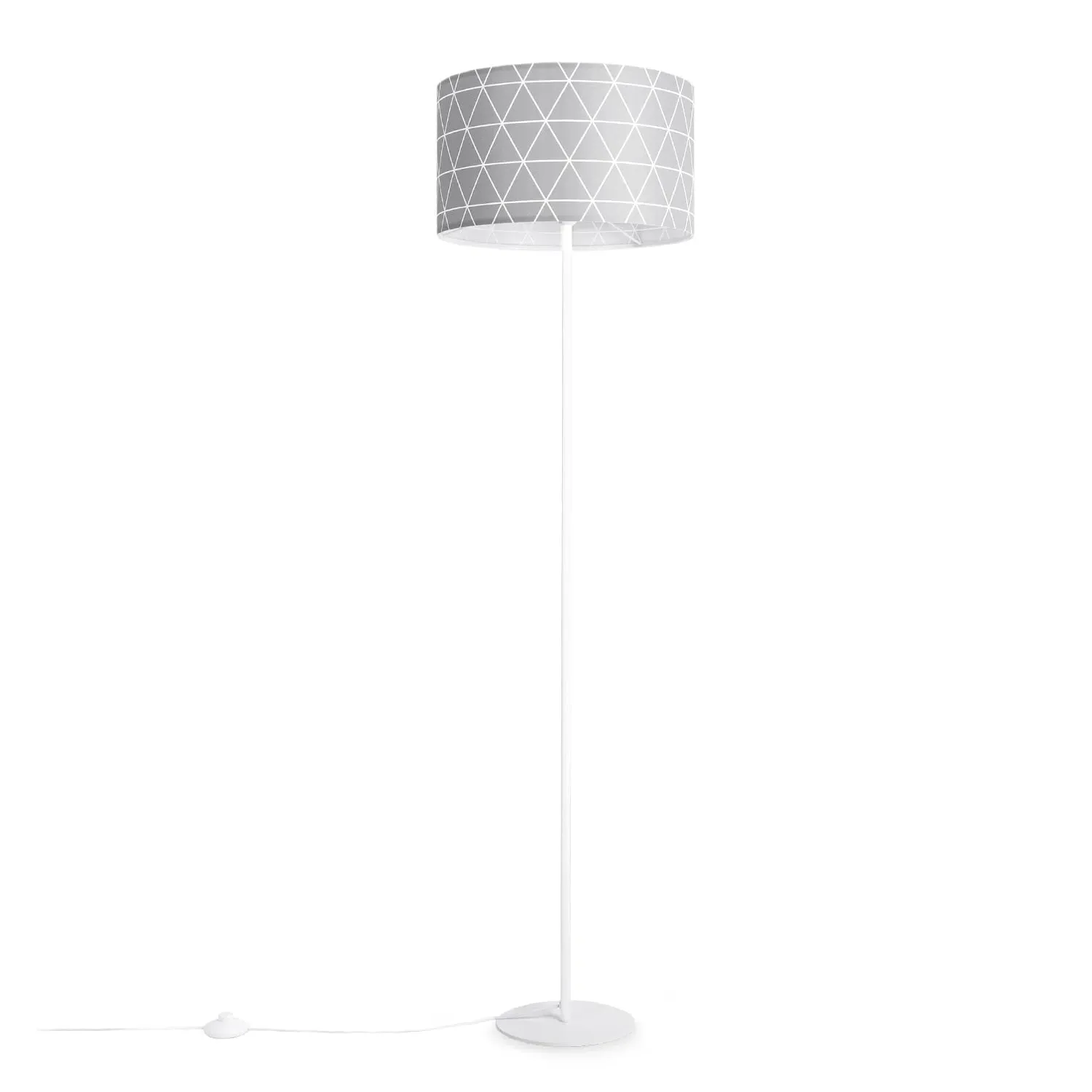Elio Floor Lamp - Light Grey, Fabric