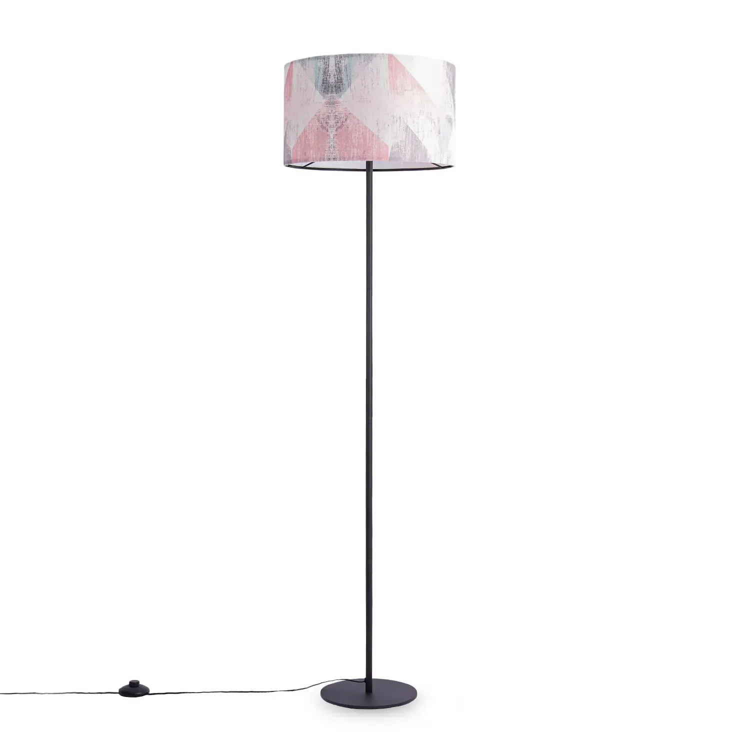 Elio Floor Lamp - Pink, Fabric