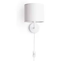 Elio Wall Light - White, Steel