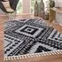 Ember Diamond Pattern Rug - Black
