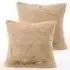 Fluffy Cushion Cover - Beige, Polyester