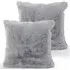 Fluffy Cushion Cover - Grey, Polyester