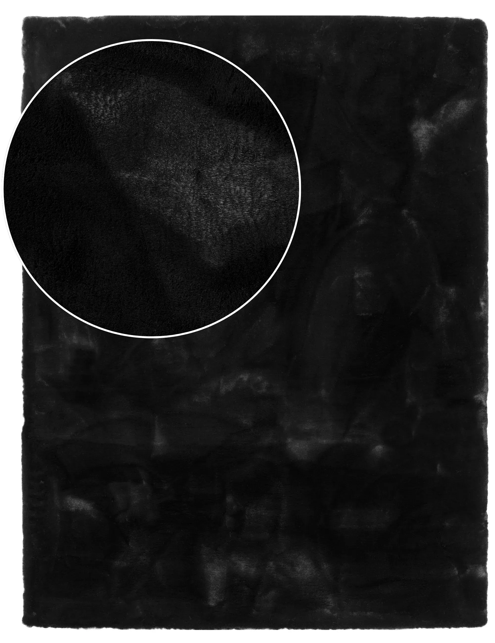 Fluffy Deluxe High-Pile Fur Rug - Black product