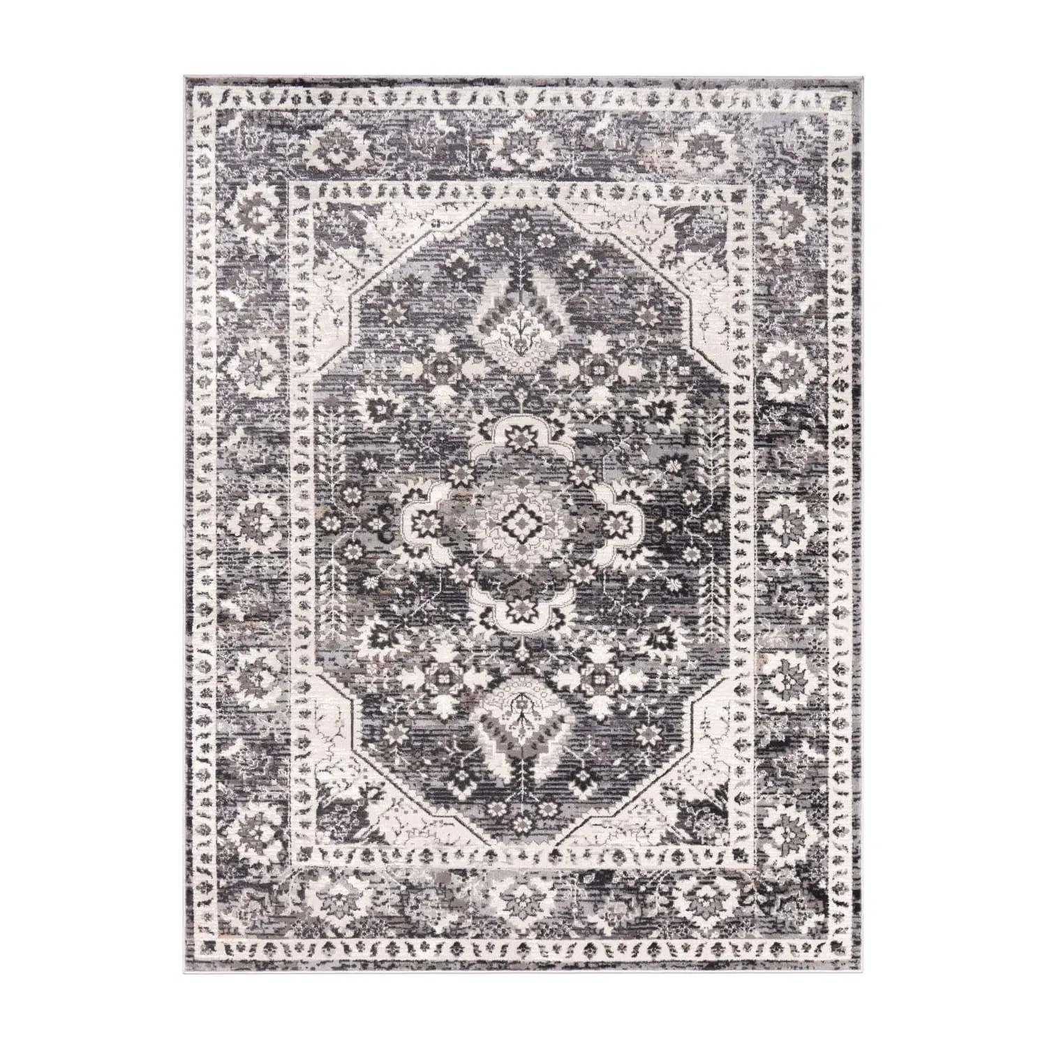 Foggy Oriental Short Pile Rug - Grey product