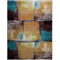 Galaxy Check Pattern Rug - Multicolored