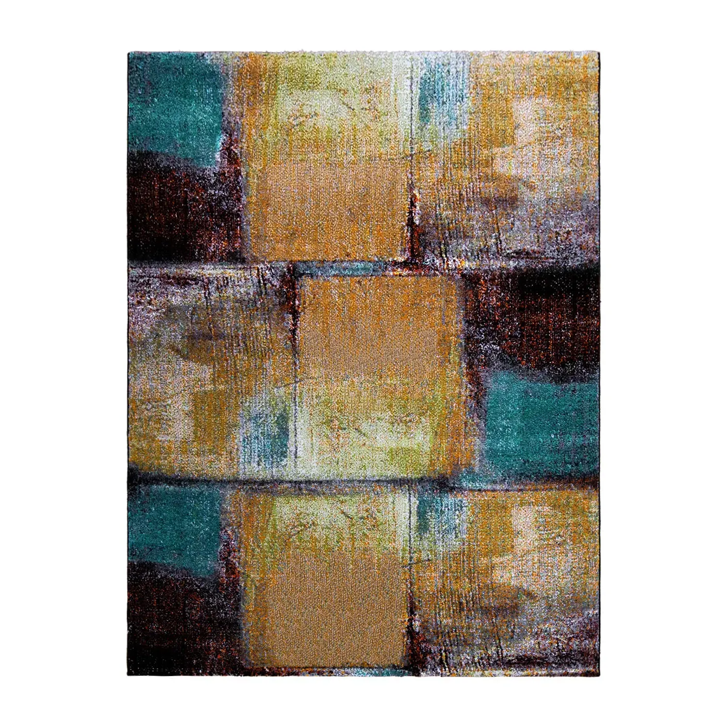 Galaxy Check Pattern Rug - Multicolored image