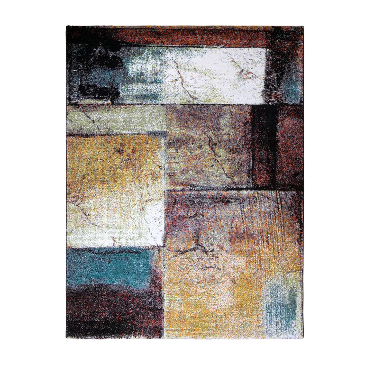 Galaxy Checkered Rug - Multicolored image