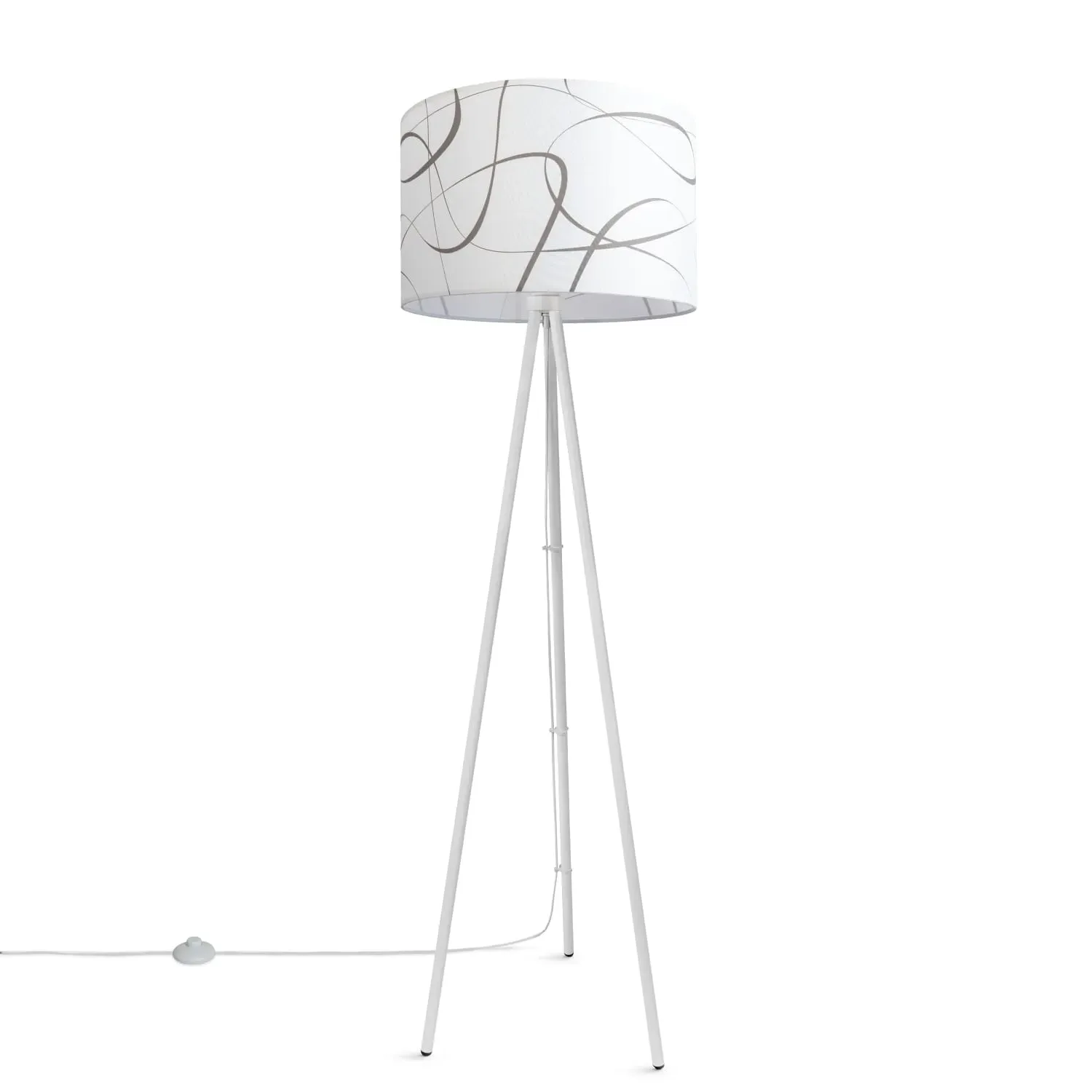 Glow Floor Lamp with Cable Switch - White