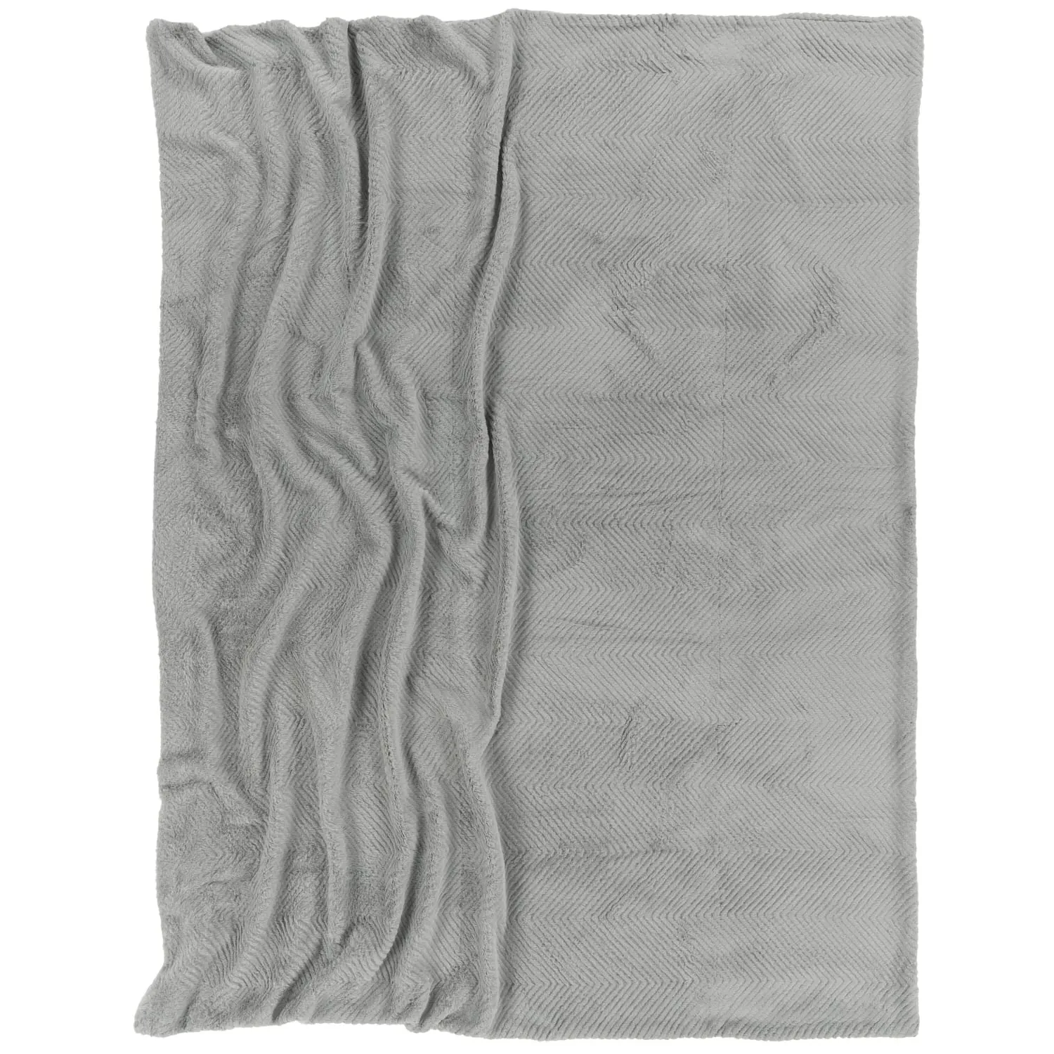Havena Throw Blanket - Grey, Polyester