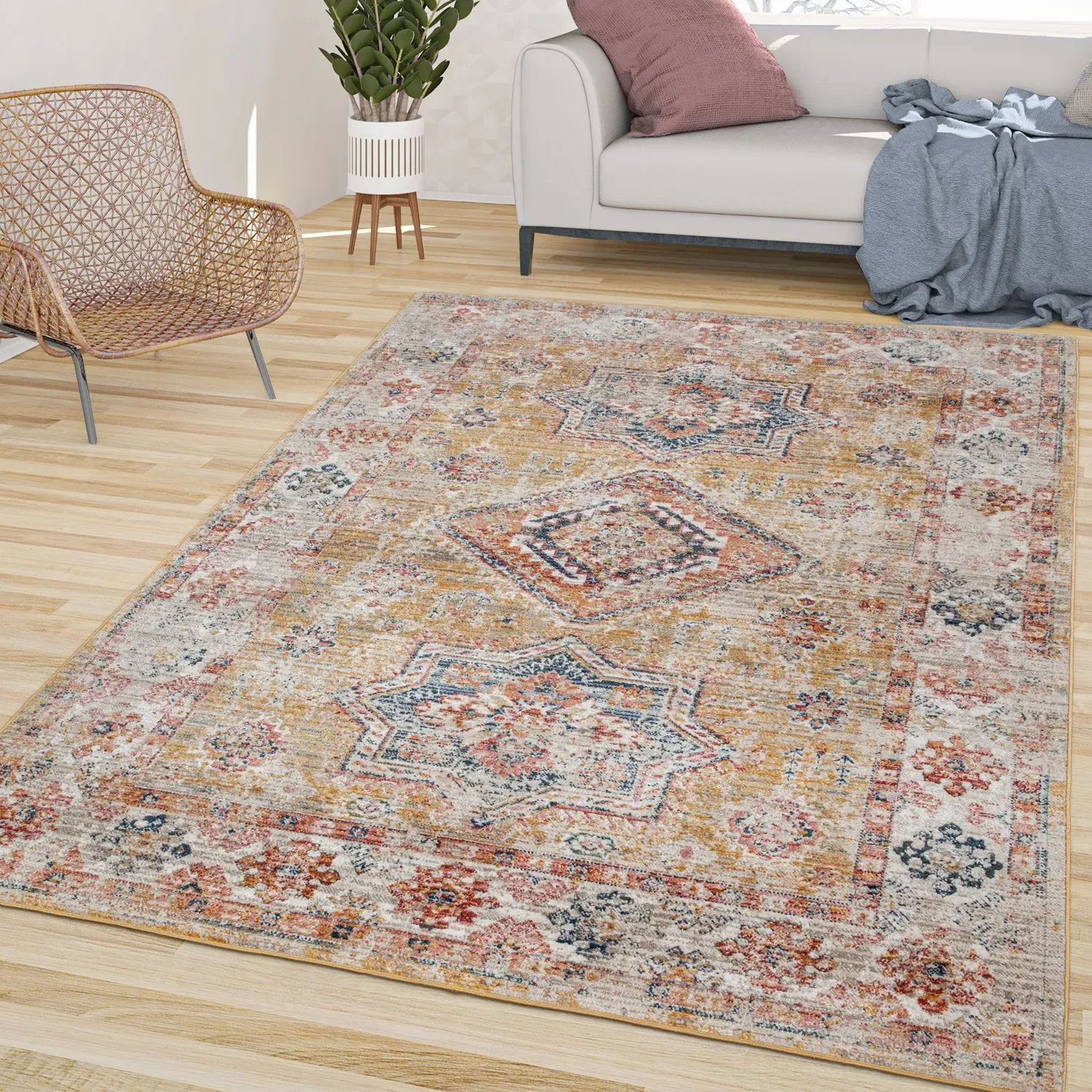 Herbella Oriental Rug - Yellow image