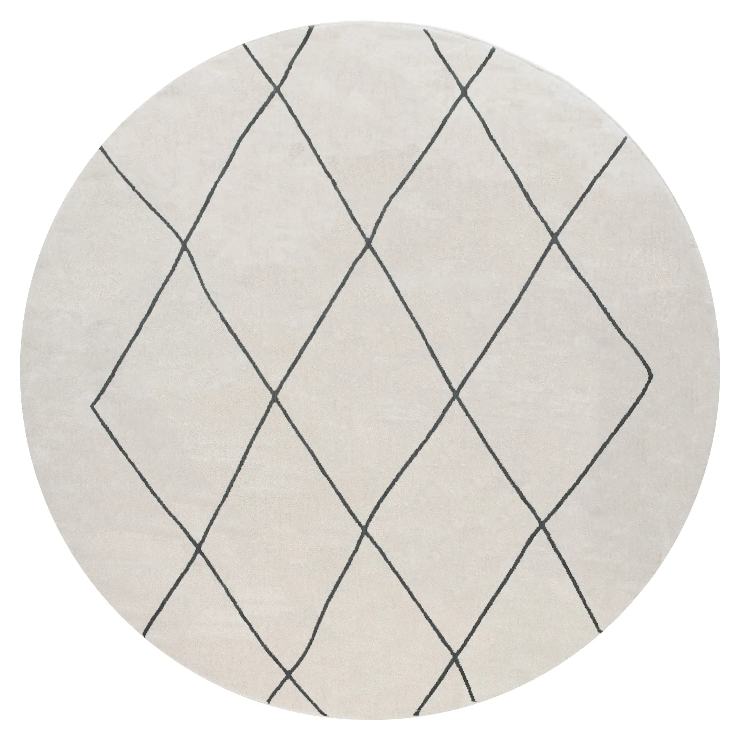 Hilal Diamond Pattern Rug - White