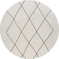 Hilal Diamond Pattern Rug - White