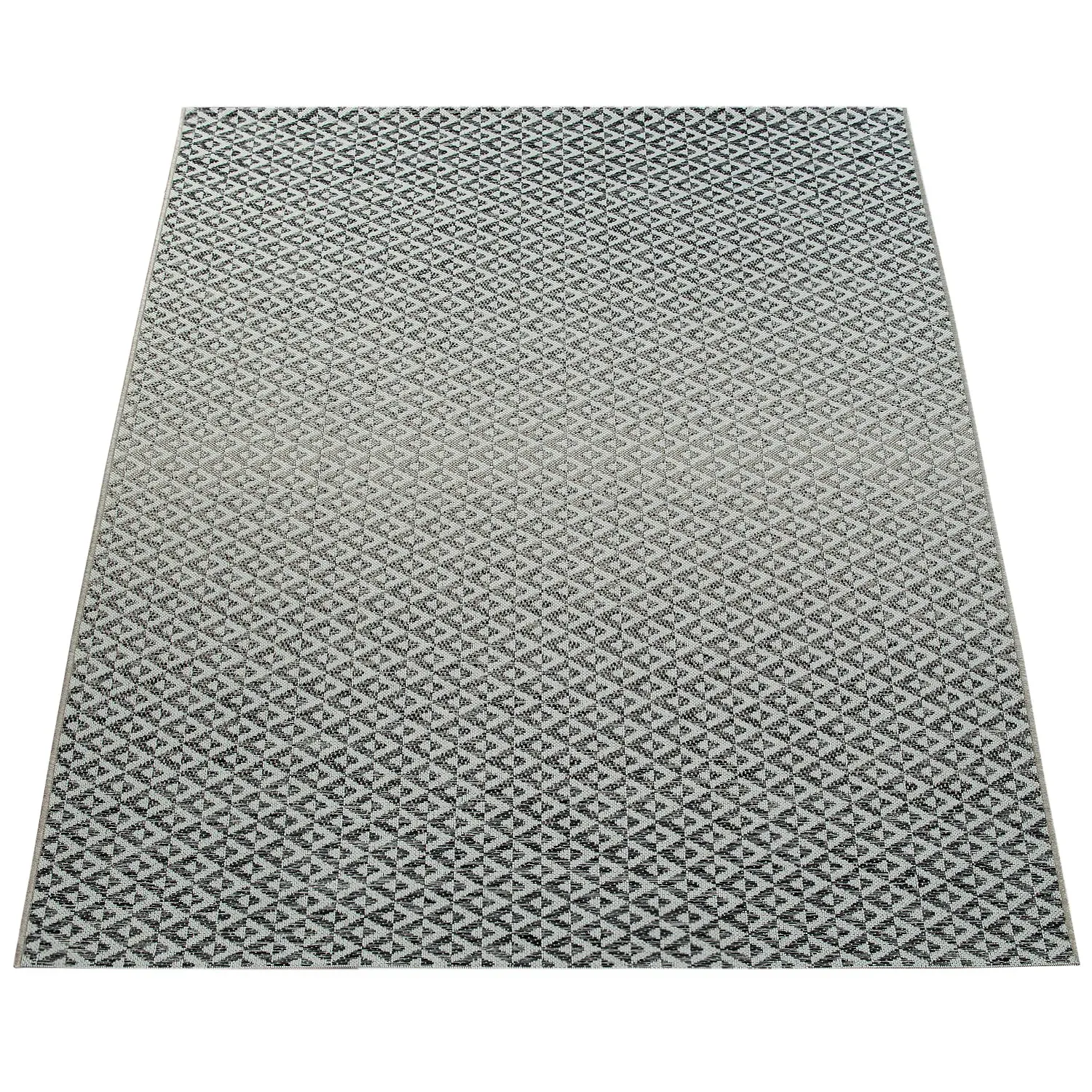 Katrina Indoor Outdoor Rug with 3D Geometric Pattern - Grey