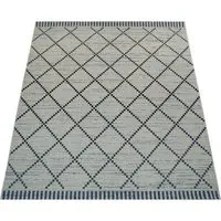 Katrina Indoor Outdoor Rug with Ethnic Pattern - White