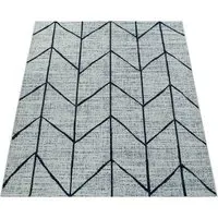 Katrina Indoor Outdoor Rug with Ethno Pattern - White