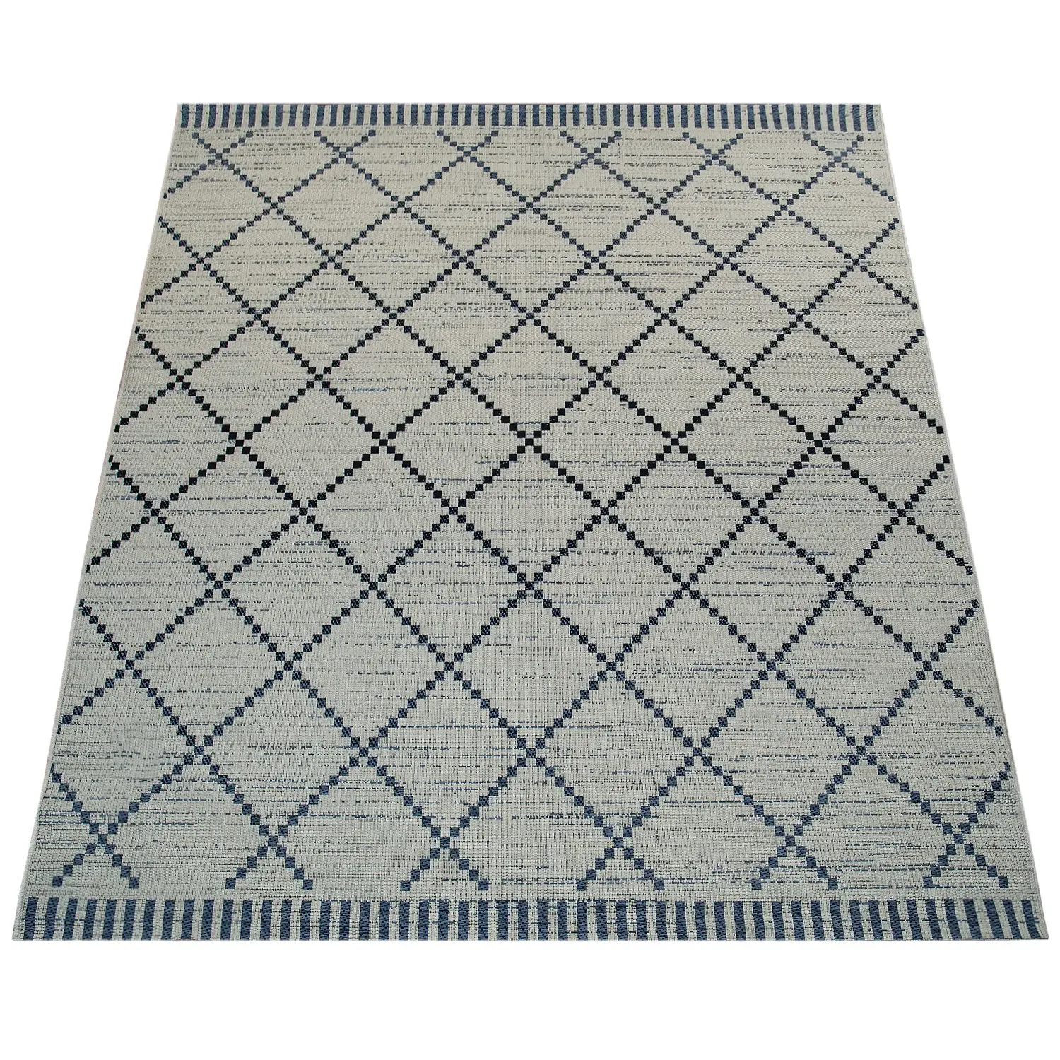 Katrina Indoor Outdoor Rug with Ethno Pattern - White