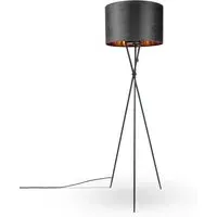 Kenza Floor Lamp - Charcoal, Velour