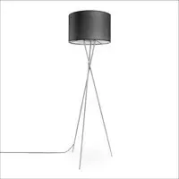 Kenza Floor Lamp - Dark Grey, Fabric