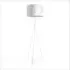 Kenza Floor Lamp - White, Fabric