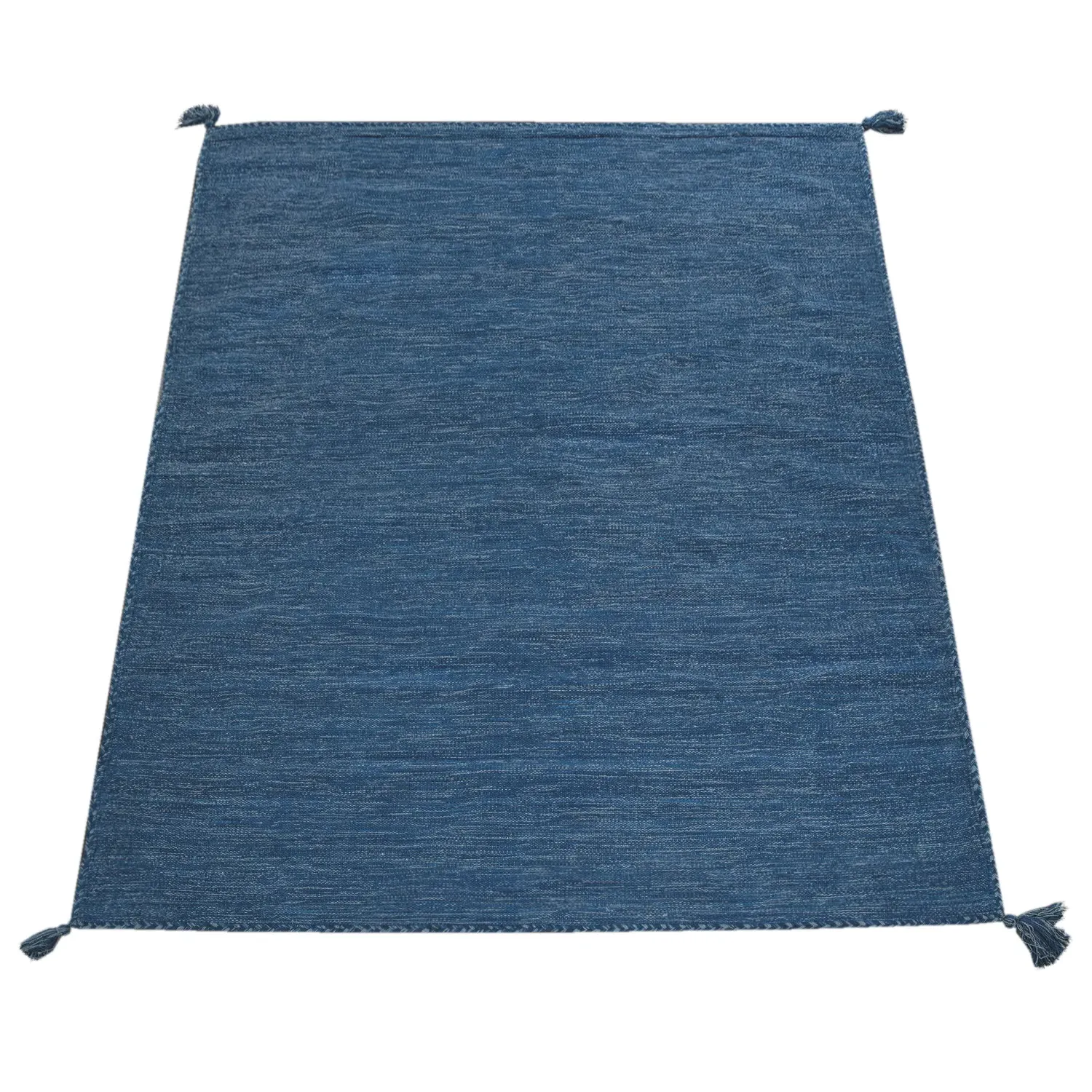 Kilian Hand-Woven Rug - Blue, Cotton
