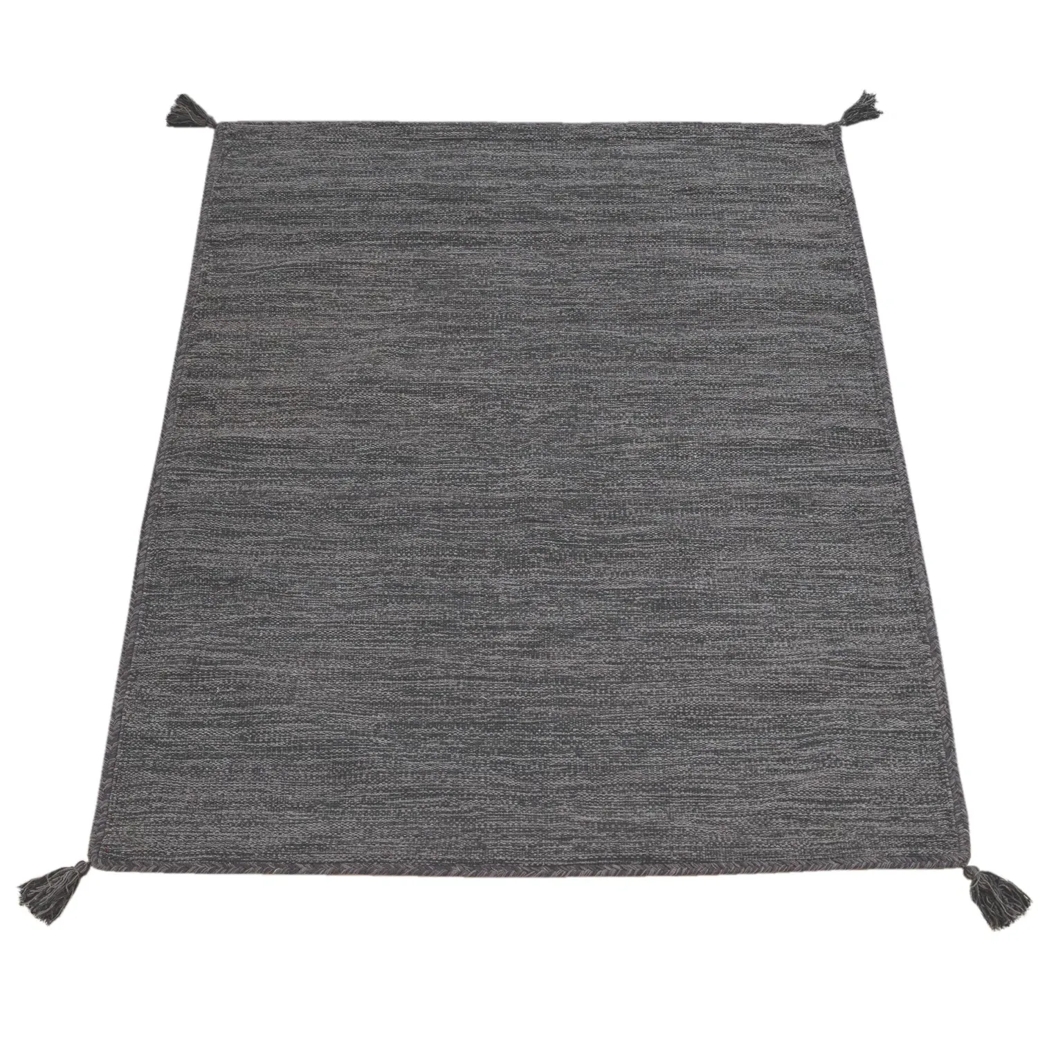 Kilian Hand-Woven Rug - Grey, Cotton