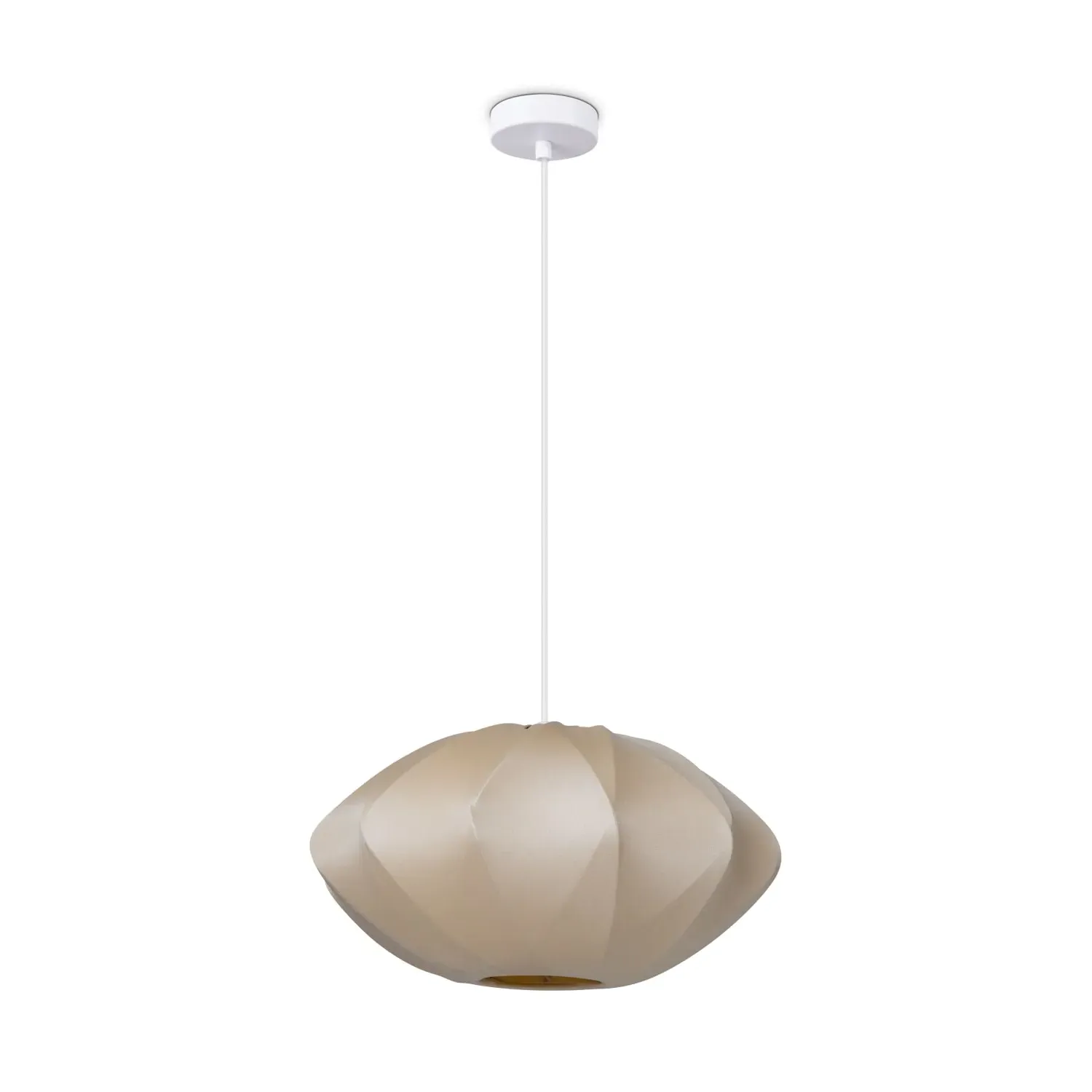 Klare Pendant Light - Beige, Aluminum