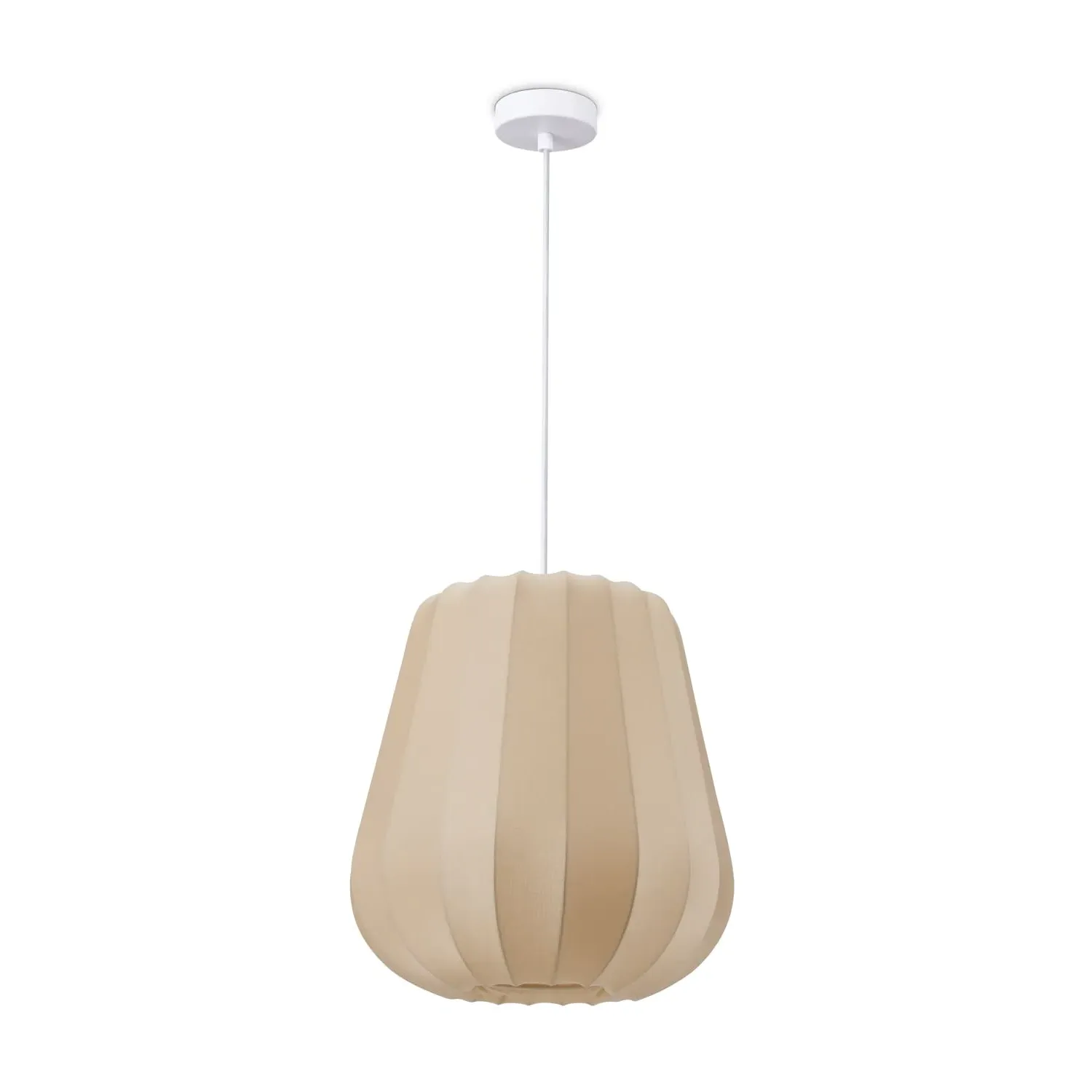 Klare Pendant Light - Beige, Aluminum