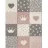 Kosmos Kids Rug with Crown and Heart Details - Pink