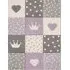 Kosmos Kids Rug with Crown and Heart Details - Purple