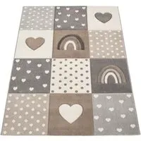 Kosmos Kids Rug with Rainbow Pattern - Beige