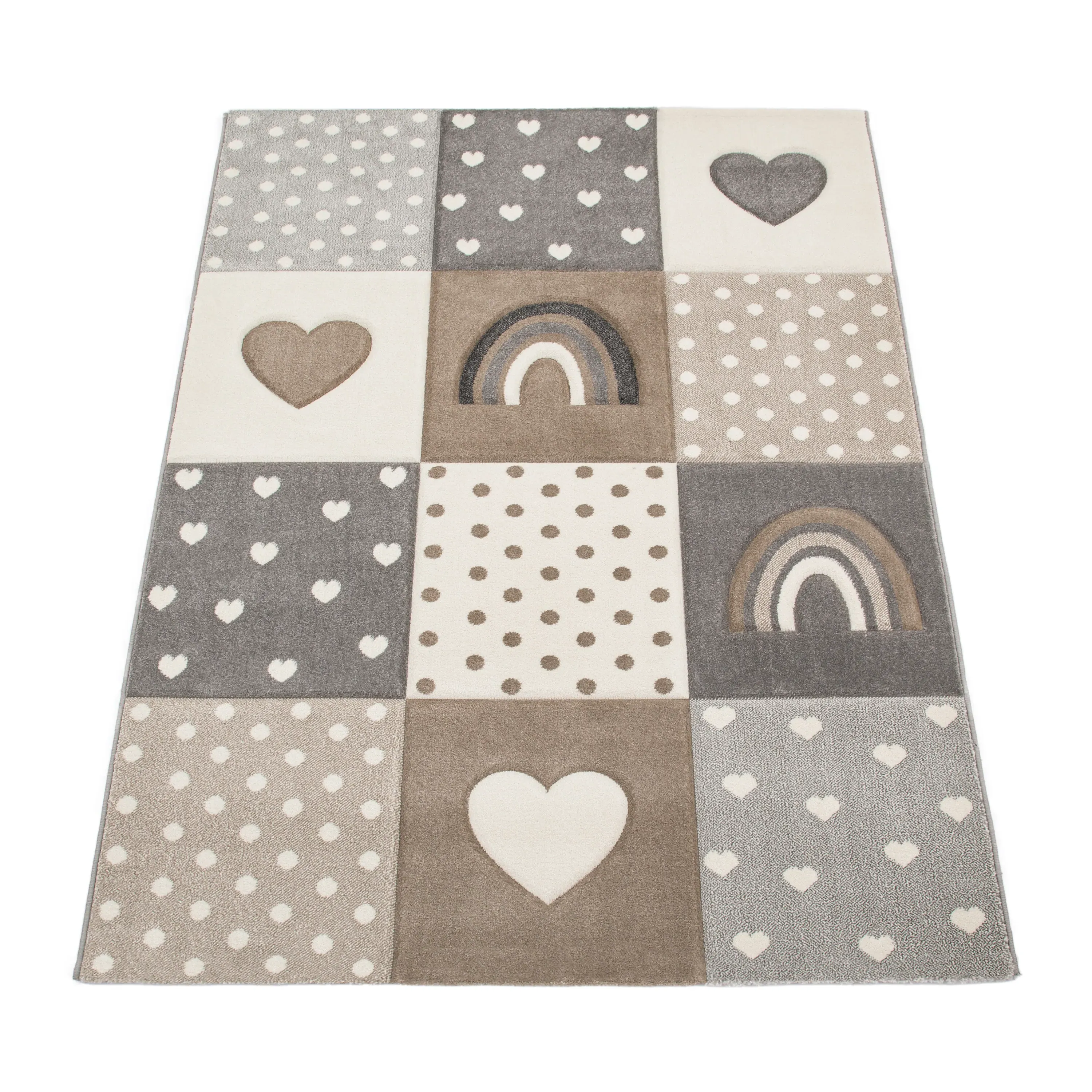 Kosmos Kids Rug with Rainbow Pattern - Beige