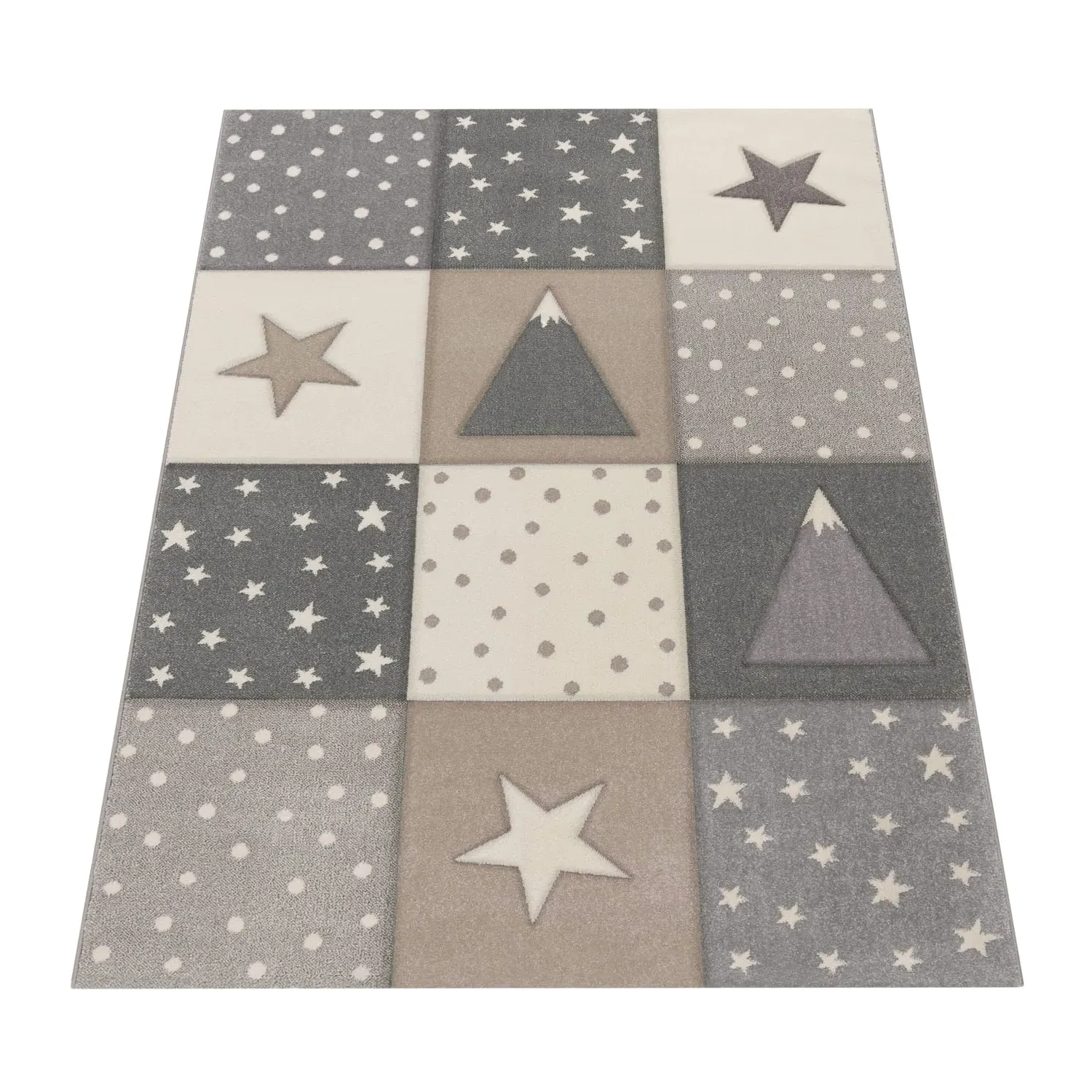 Kosmos Short Pile Kids Rug - Beige product