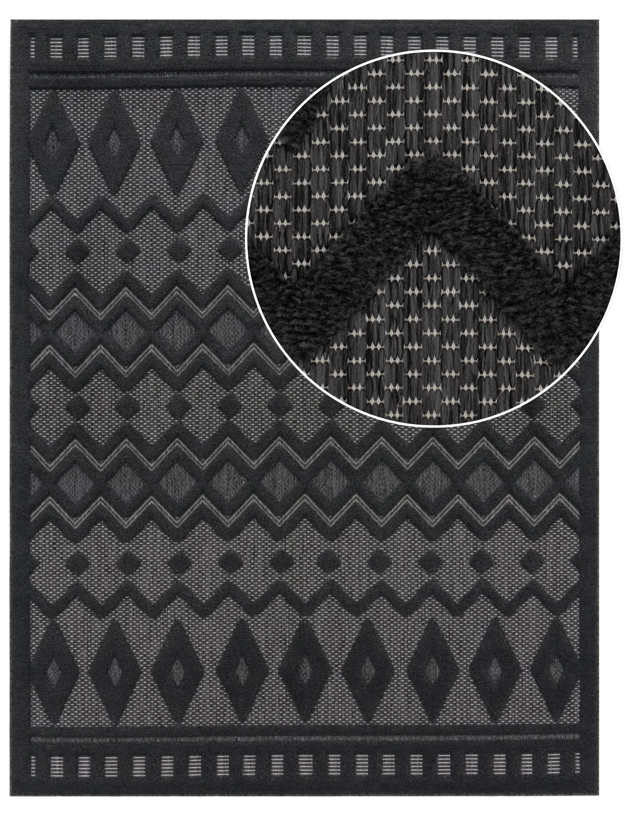 Livornia Indoor Outdoor Rug - Anthracite