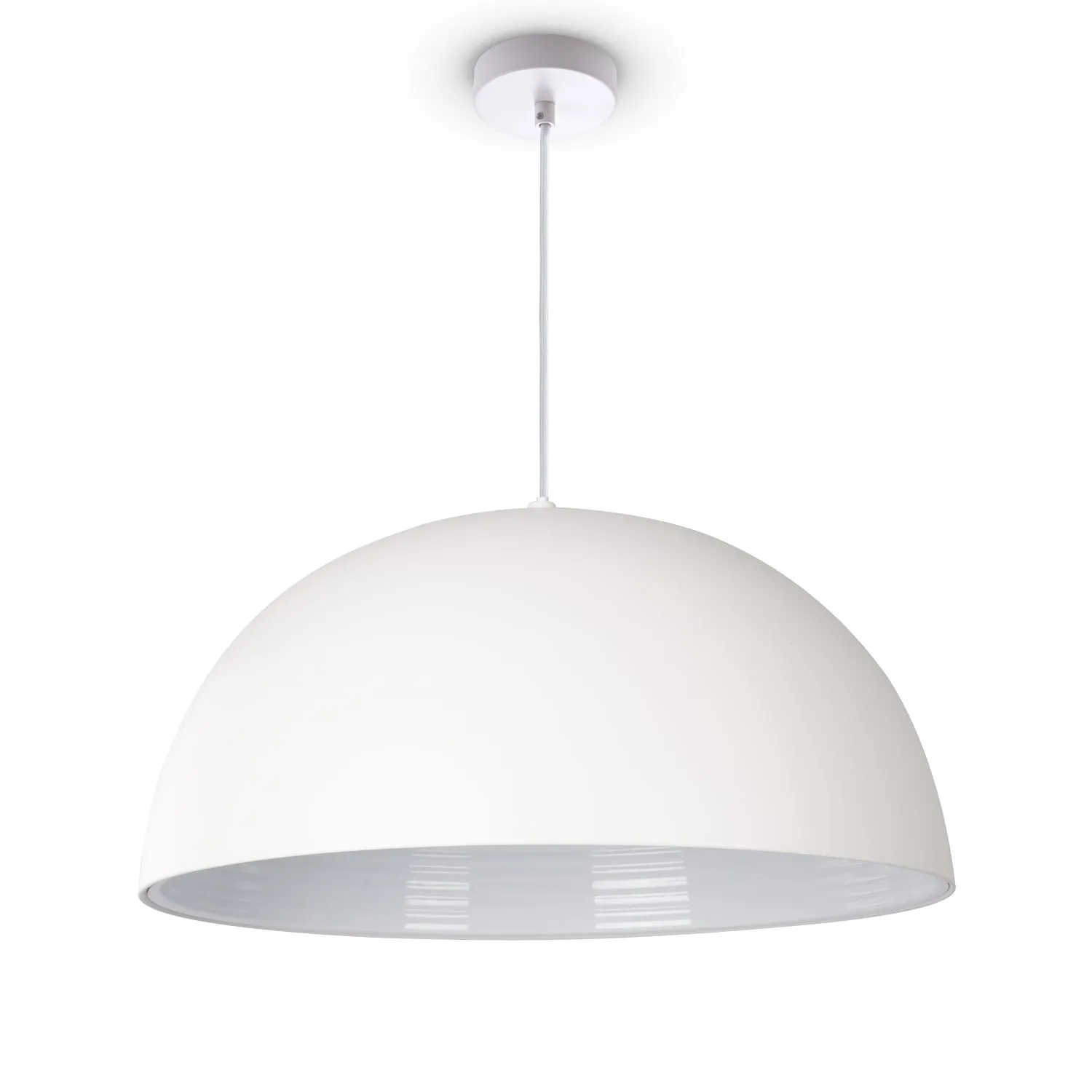 Lorina Pendant Light - White, Aluminum