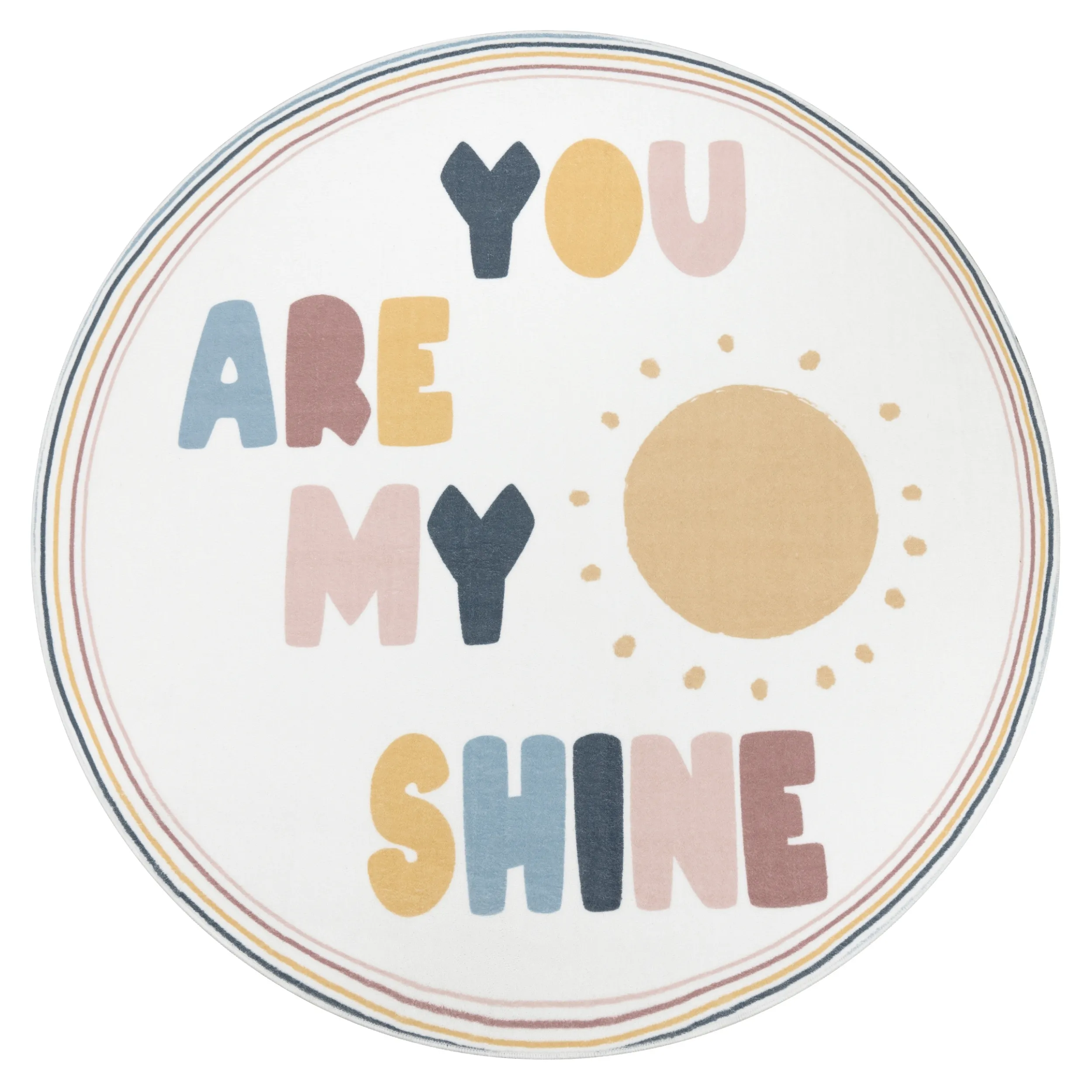 Loya Round Kids Rug - Multicolored