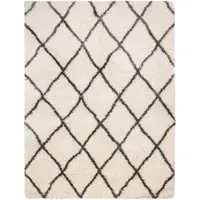 Mahara High-Pile Cotton Rug - Beige