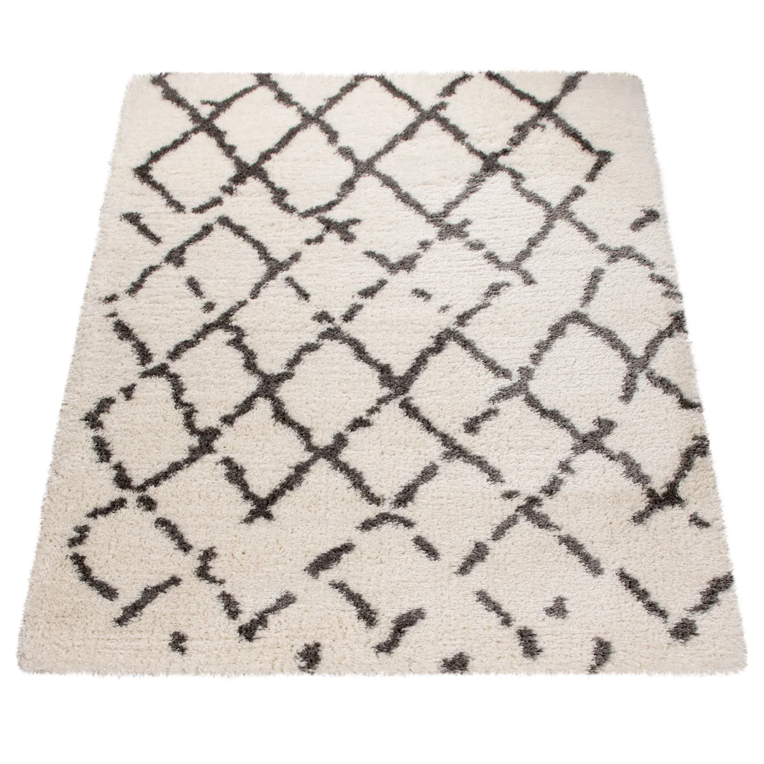 Mahara High-Pile Cotton Rug - Grey