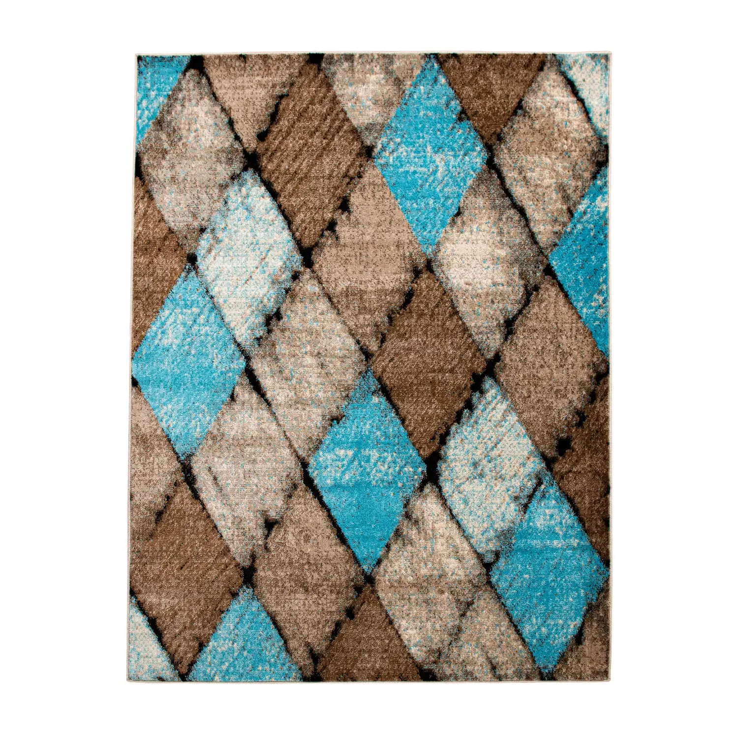 Metroplis Diamond Pattern Rug - Beige